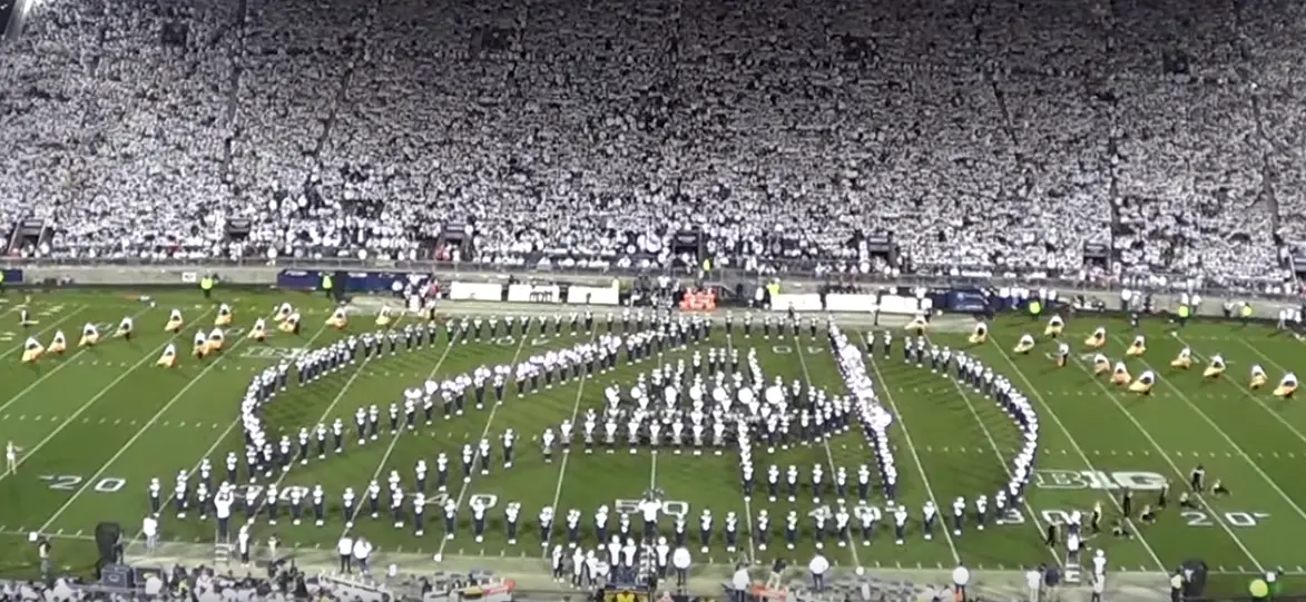 Penn State Marching Band performs Marvel Themed Halftime Show