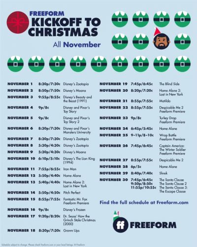 Deck the Halls! With the ‘Kickoff to Christmas’ Starting Nov. 1st on Freeform