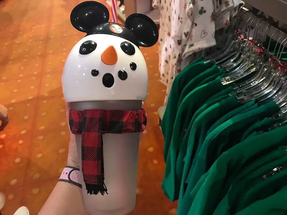 Mickey Snowman Christmas Tumbler Lights Up With Holiday Fun