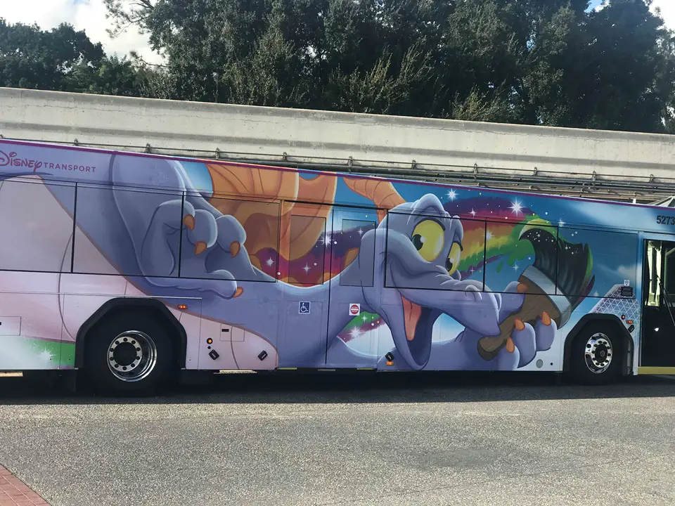 Figment Bus Wrap Spotted at Walt Disney World