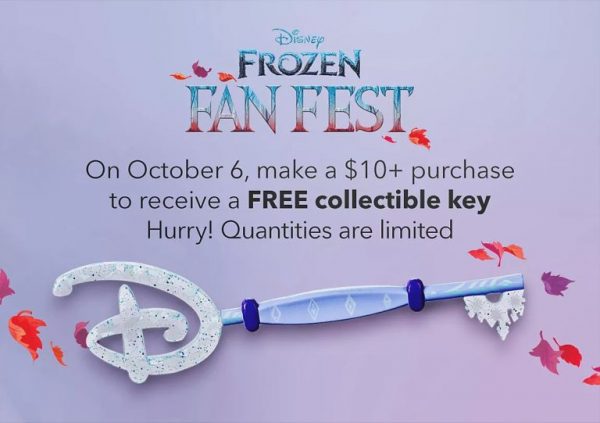 Free Frozen Collectible Key at the Disney Store & Online on October 6th