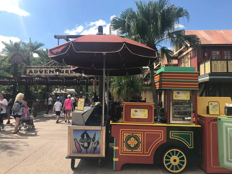 Magic Kingdom Spring Roll Cart Moved to a New Location