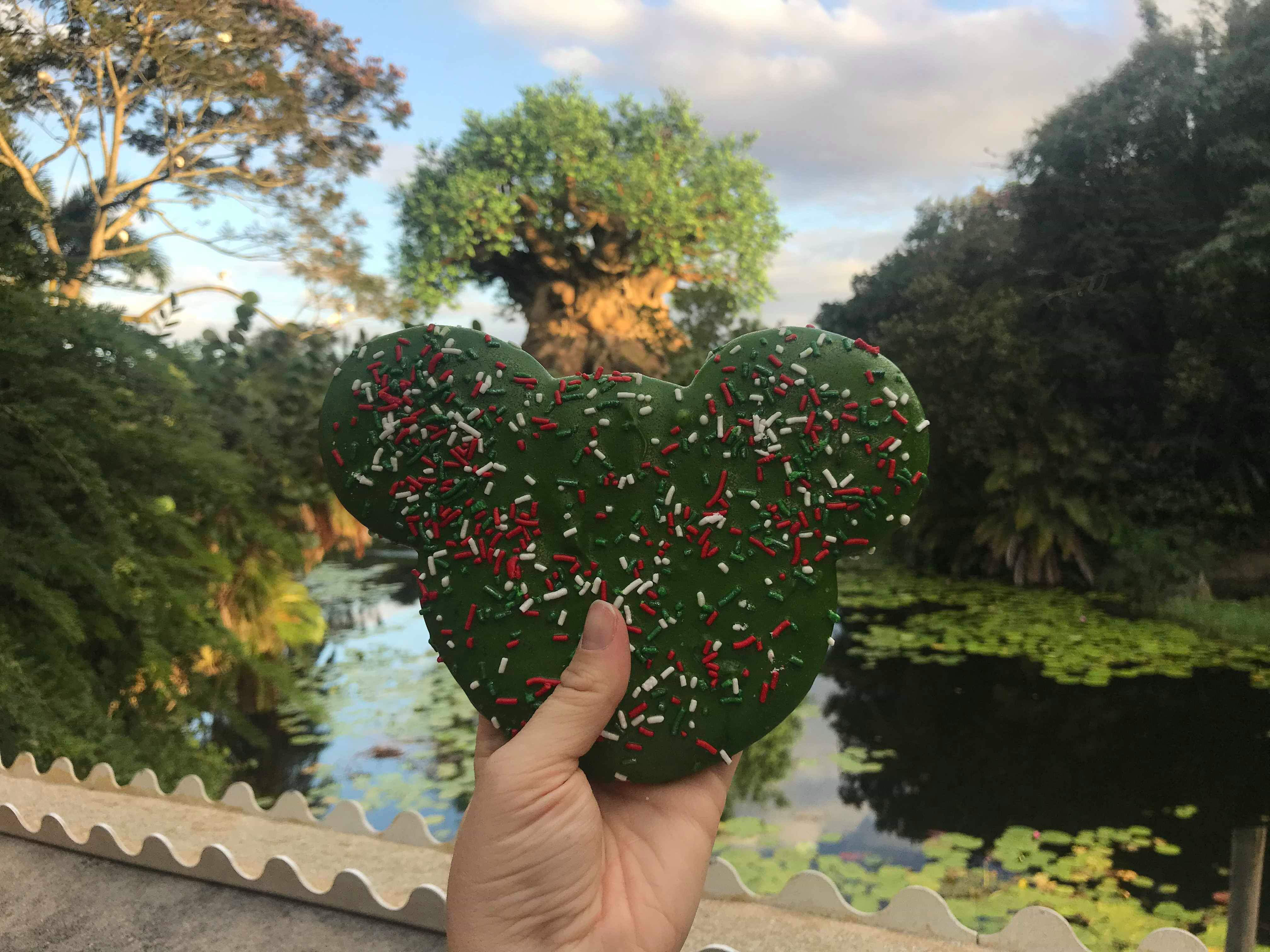 Jumbo Mickey Shaped Sugar Cookie Gets Very Merry At Disney’s Animal Kingdom