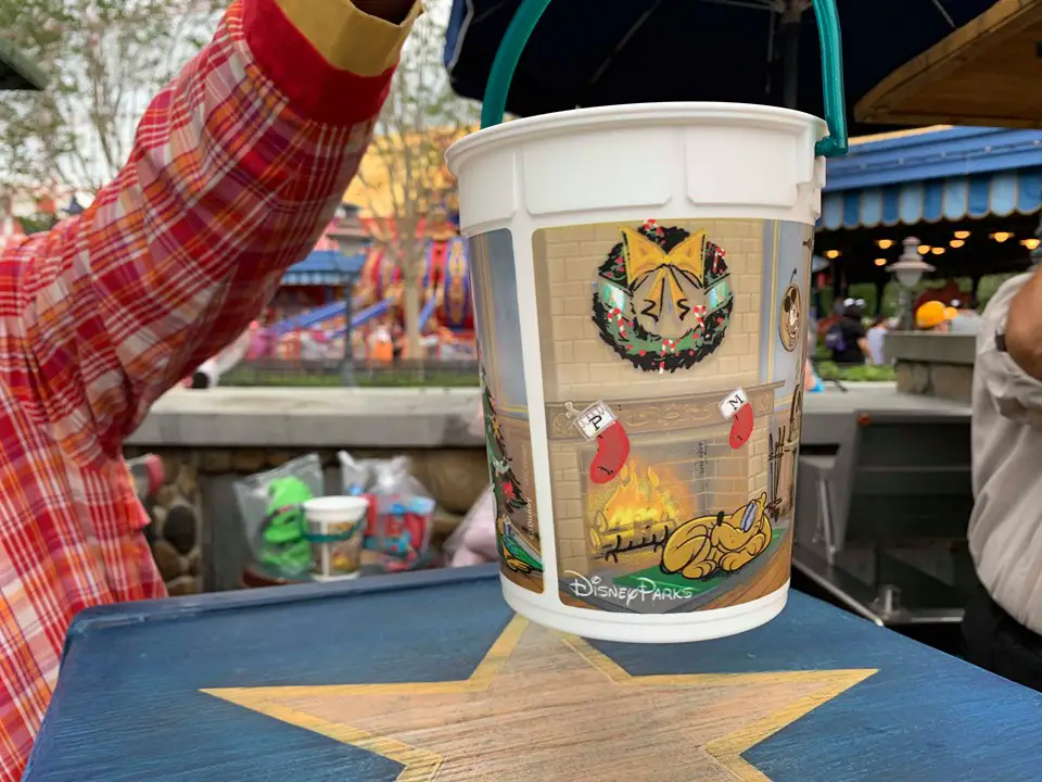Happy Holidays Disney Popcorn Bucket