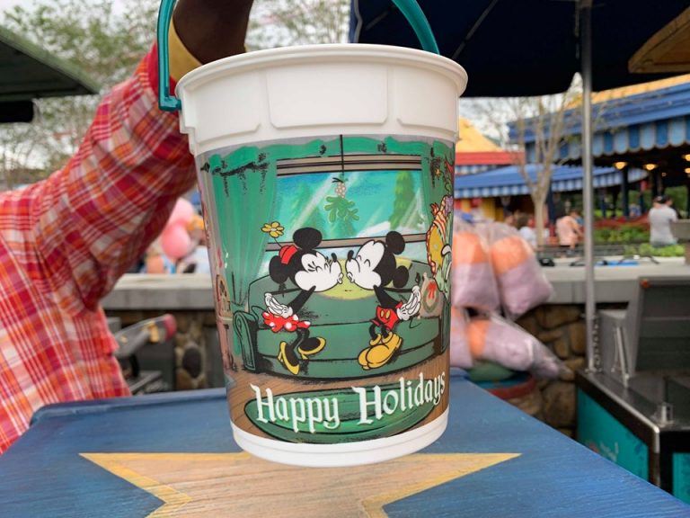New Happy Holidays Disney Popcorn Bucket Available At Magic Kingdom