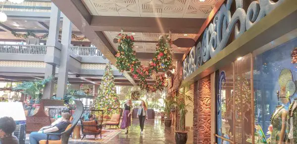 Christmas decorations Disney’s Polynesian Resort