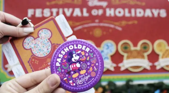 ‘Sip and Savor’ AP Buttons at Festival of Holidays in Disneyland