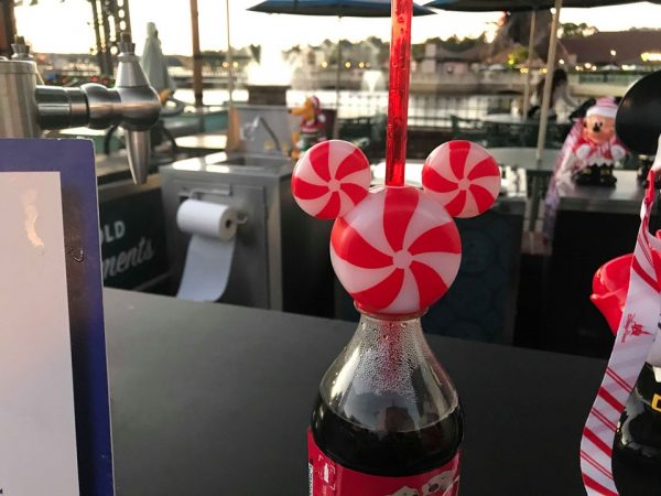 candy cane Mickey bottle topper