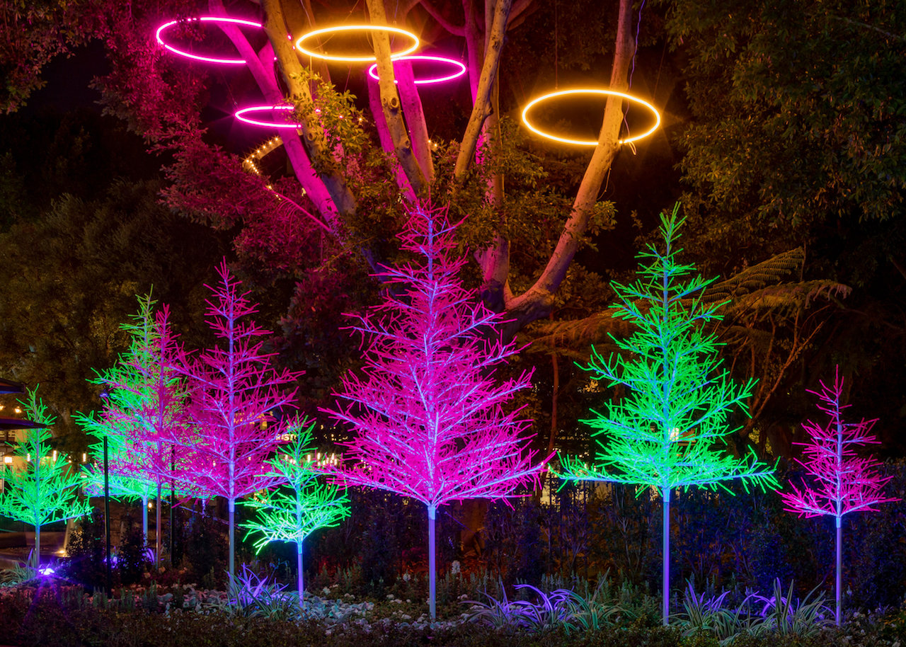 New ‘Let it Glow’ Trees Light Up the Downtown Disney District at Disneyland