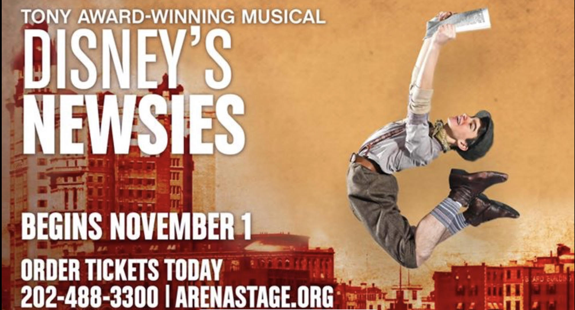 Interview With Chaz Wolcott From Disney S Newsies Presented By Arena Stage Chip And Company