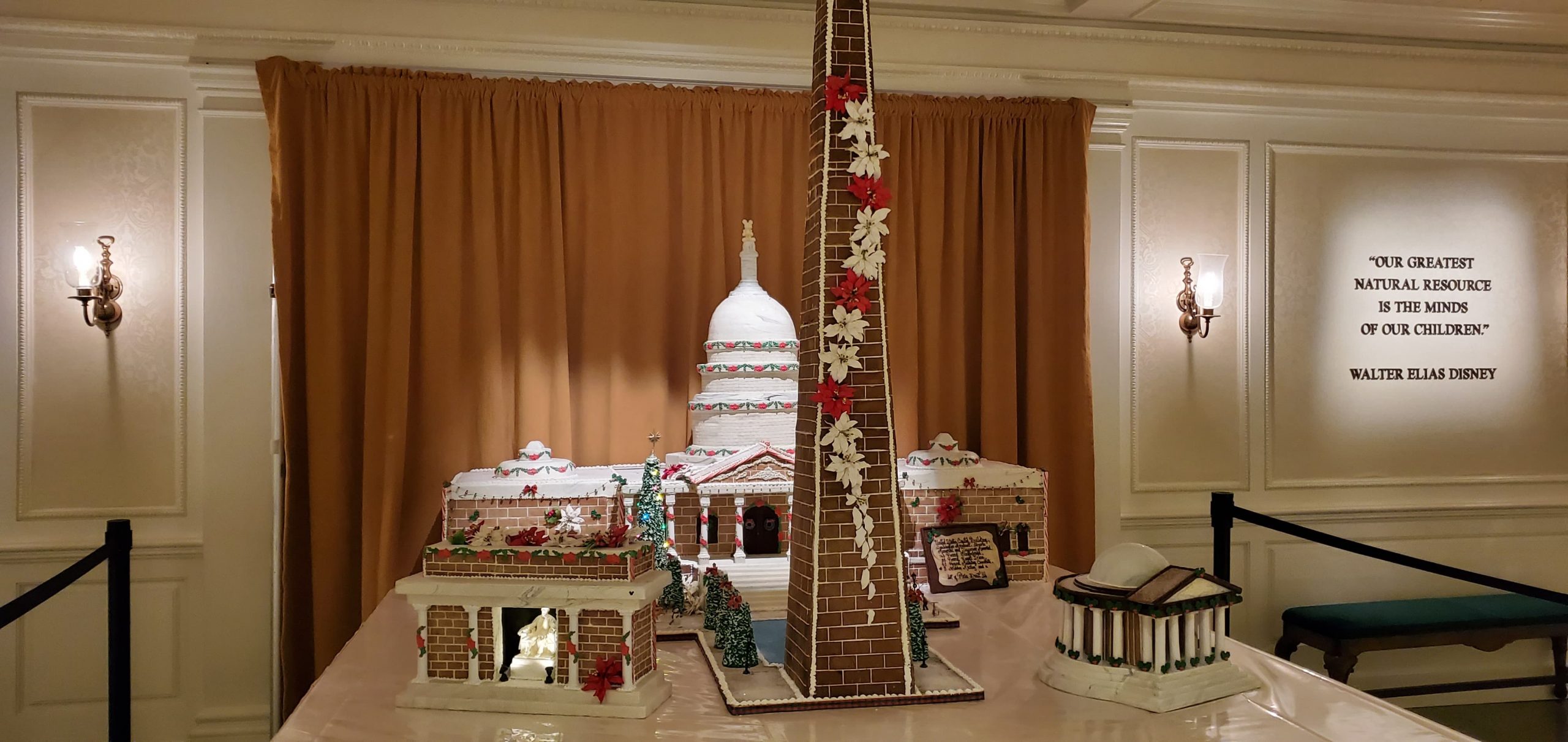 Epcot’s America Pavilion Stuns with Its Gingerbread Display