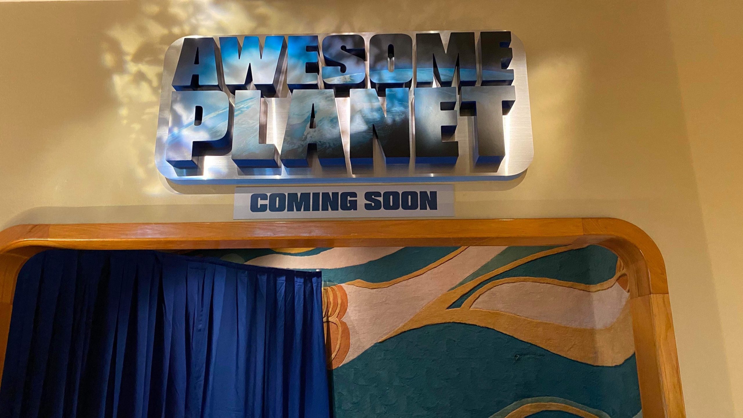 Permanent ‘Awesome Planet’ Sign Now at ‘The Land’ in Epcot