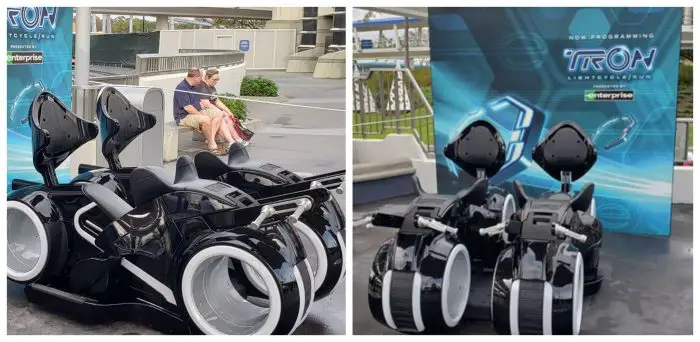 Closer Look at the Tron Lightcycle Run Sign and Entrance