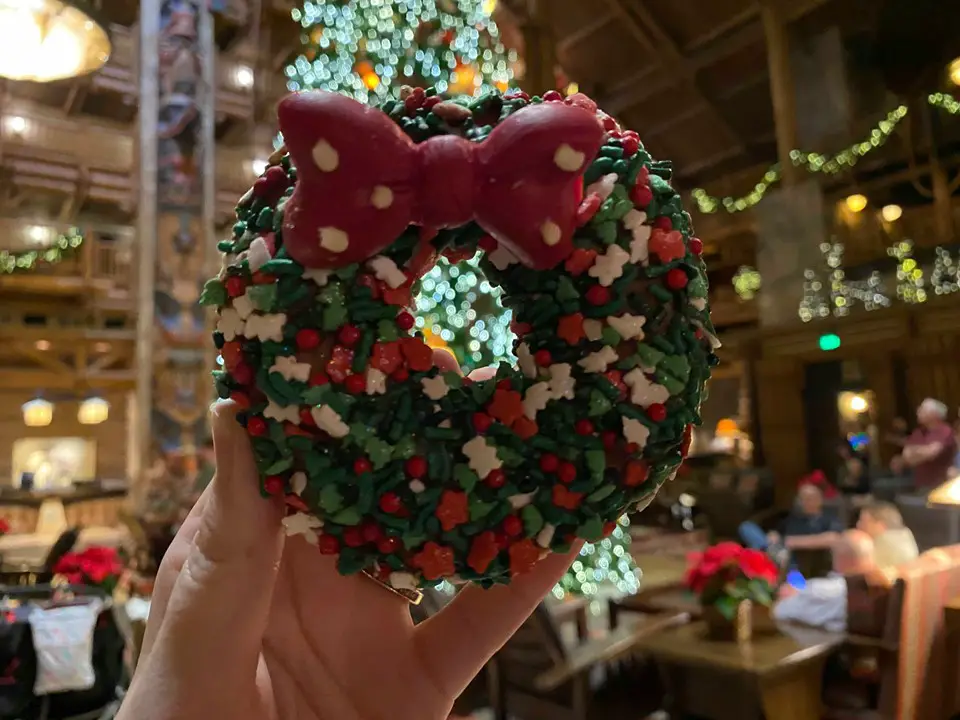 A Delicious Wreath Donut Spotted at Walt Disney World