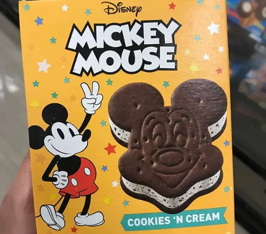 Mickey Mouse Cookies & Cream Ice Cream Sandwiches coming to a store near you!