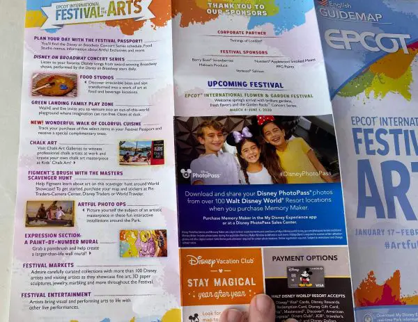 Epcot’s International Festival of the Arts Map Debuts on Opening Day