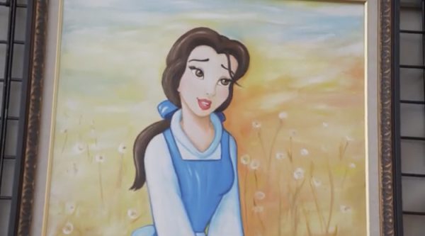 The Star of "Beauty and the Beast" Paints Gaston While Visiting Epcot's Festival of the Arts