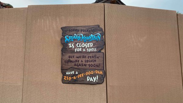 Walls Are Up At Splash Mountain For Yearly Refurbishment