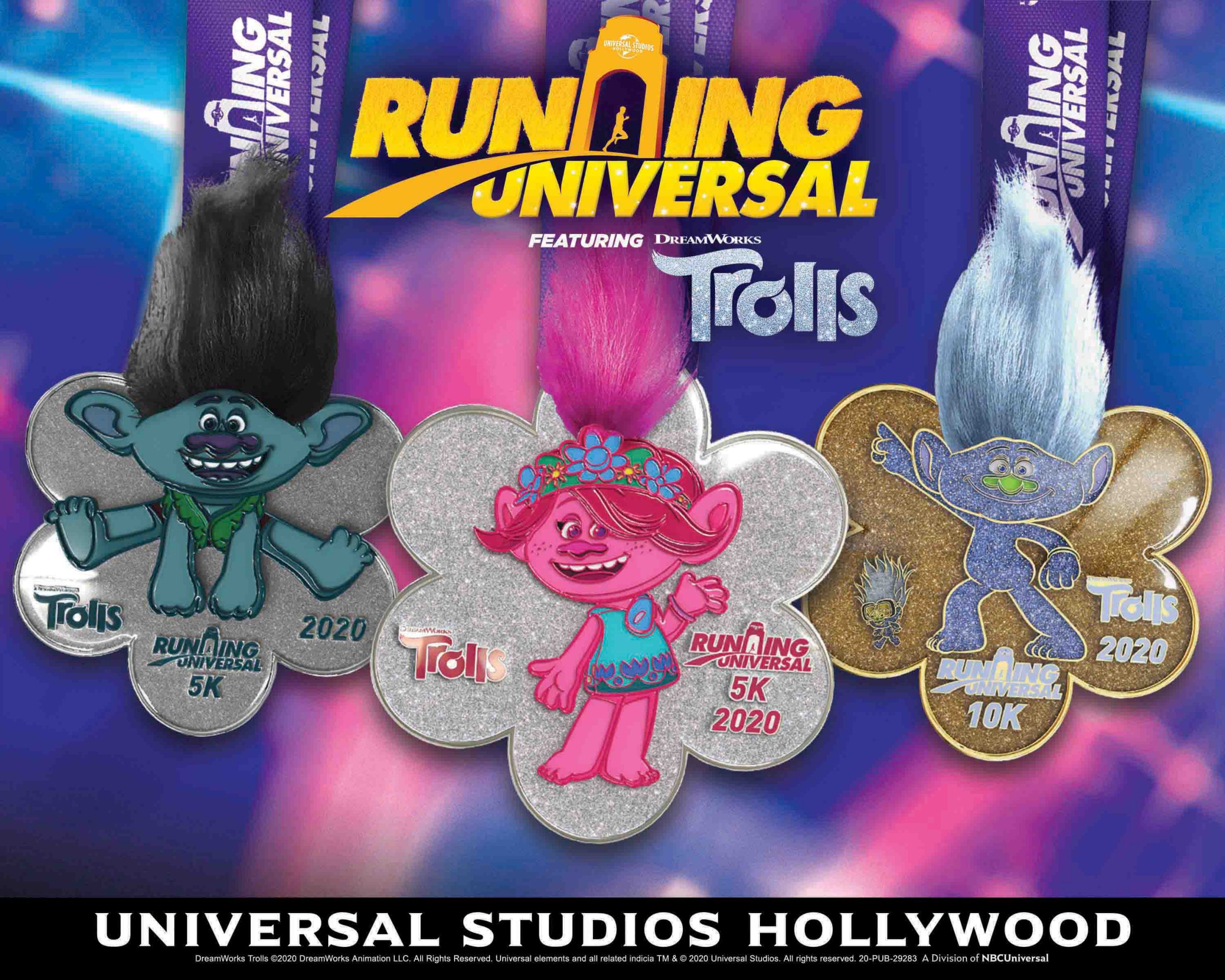 Running Universal Features Characters From DreamWork’s Trolls on Sunday, April 26th