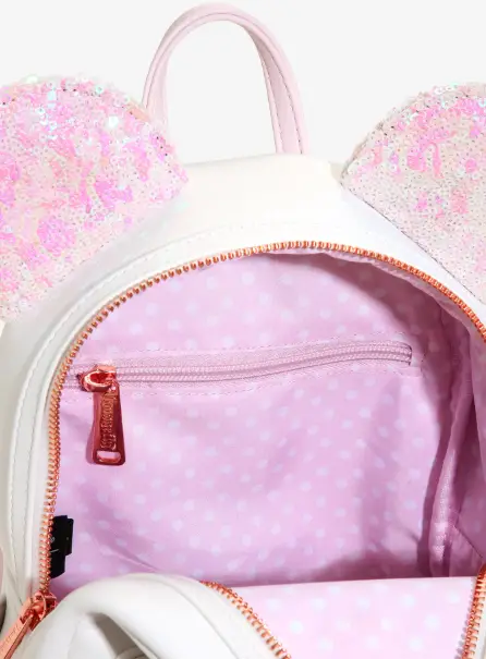 Sparkle In Style With The Iridescent Minnie Mouse Backpack By Loungefly