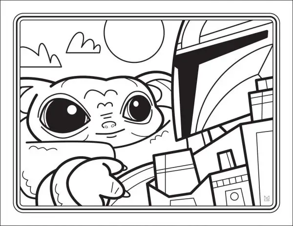 you can get a free downloadable "baby yoda" coloring book