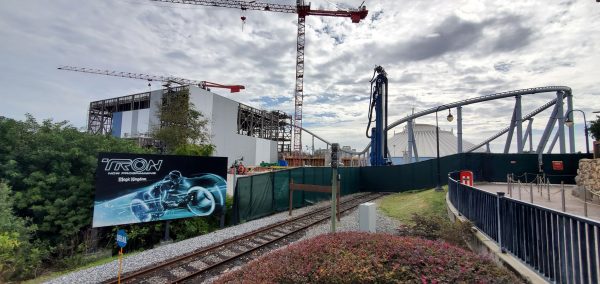 Construction Update: Walls Are Going Up For The TRON Roller Coaster