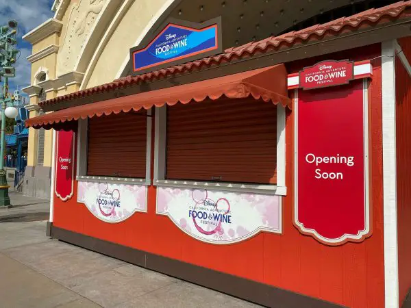 Disney California Adventure Food and Wine Food Booths are Going Up