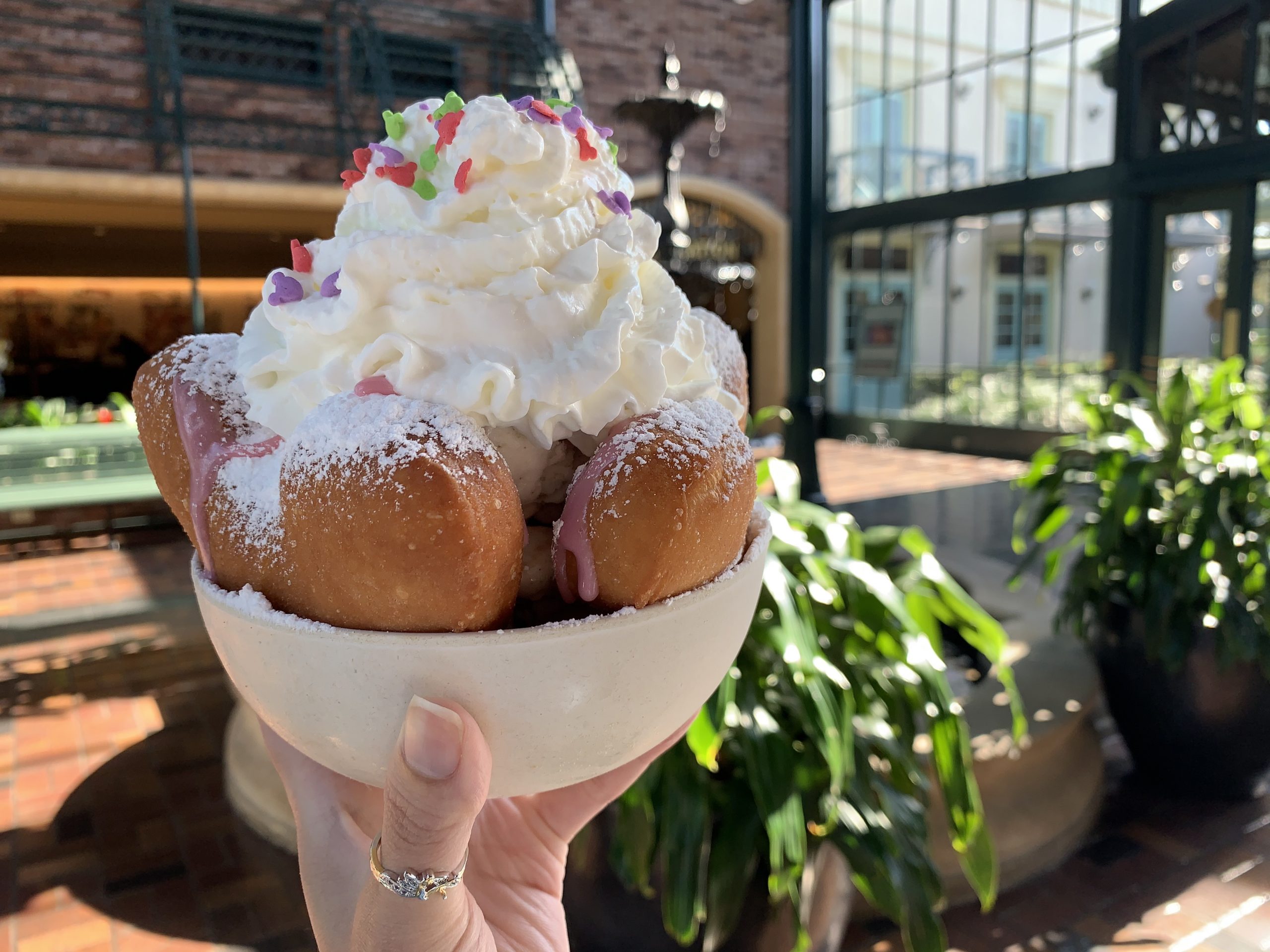 The Mickey Beignet Sundae at Port Orleans is a GAME CHANGER