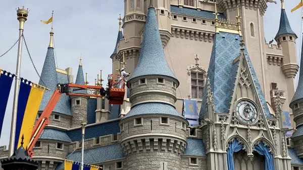 Cinderella’s Castle Makeover Has Started At Magic Kingdom