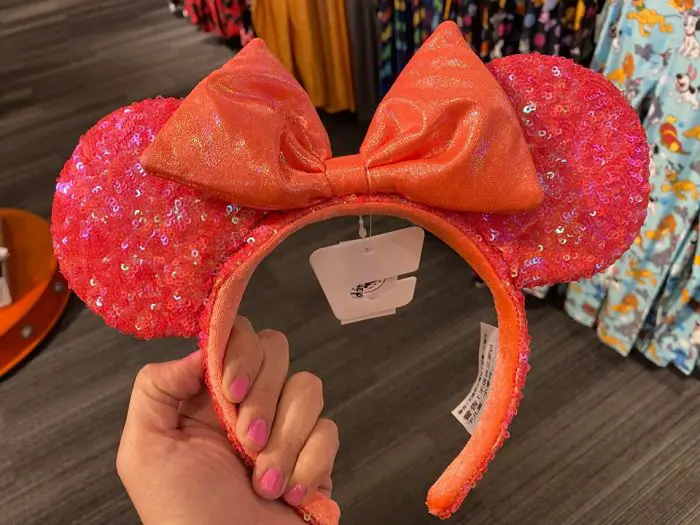 Coral Minnie Mouse Ears