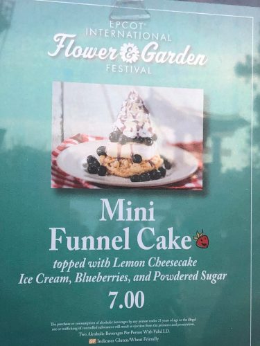New Mini Funnel Cake at Epcot’s Flower and Garden Festival