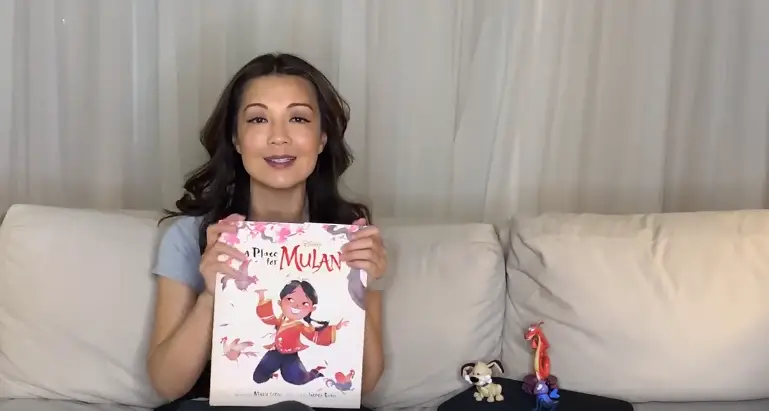 Disney Legend Ming-Na Wen reads a story from “A Place for Mulan.”