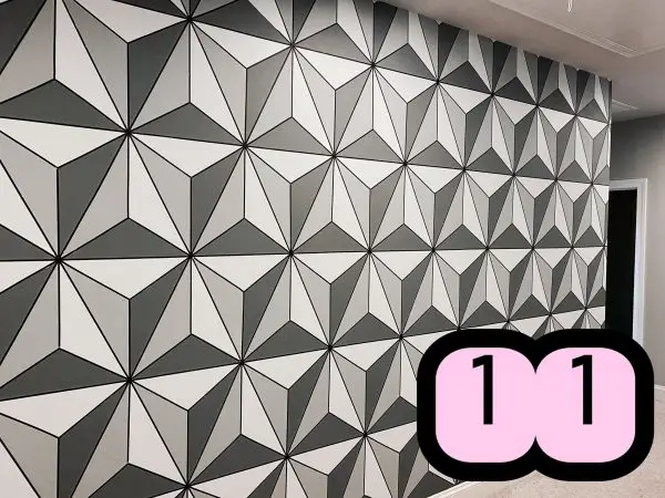 Make this Epcot Spaceship Earth Wall for your home
