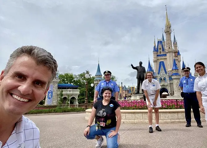Walt Disney World President Josh D’Amaro Thanks Cast Members While Visiting the Magic Kingdom
