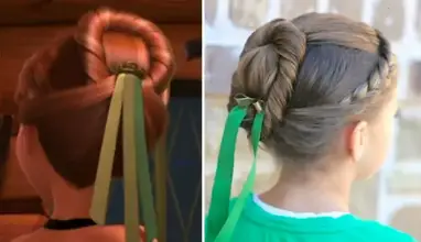 Disney's Princess Aurora Twistback Hair Tutorial- Maleficent 