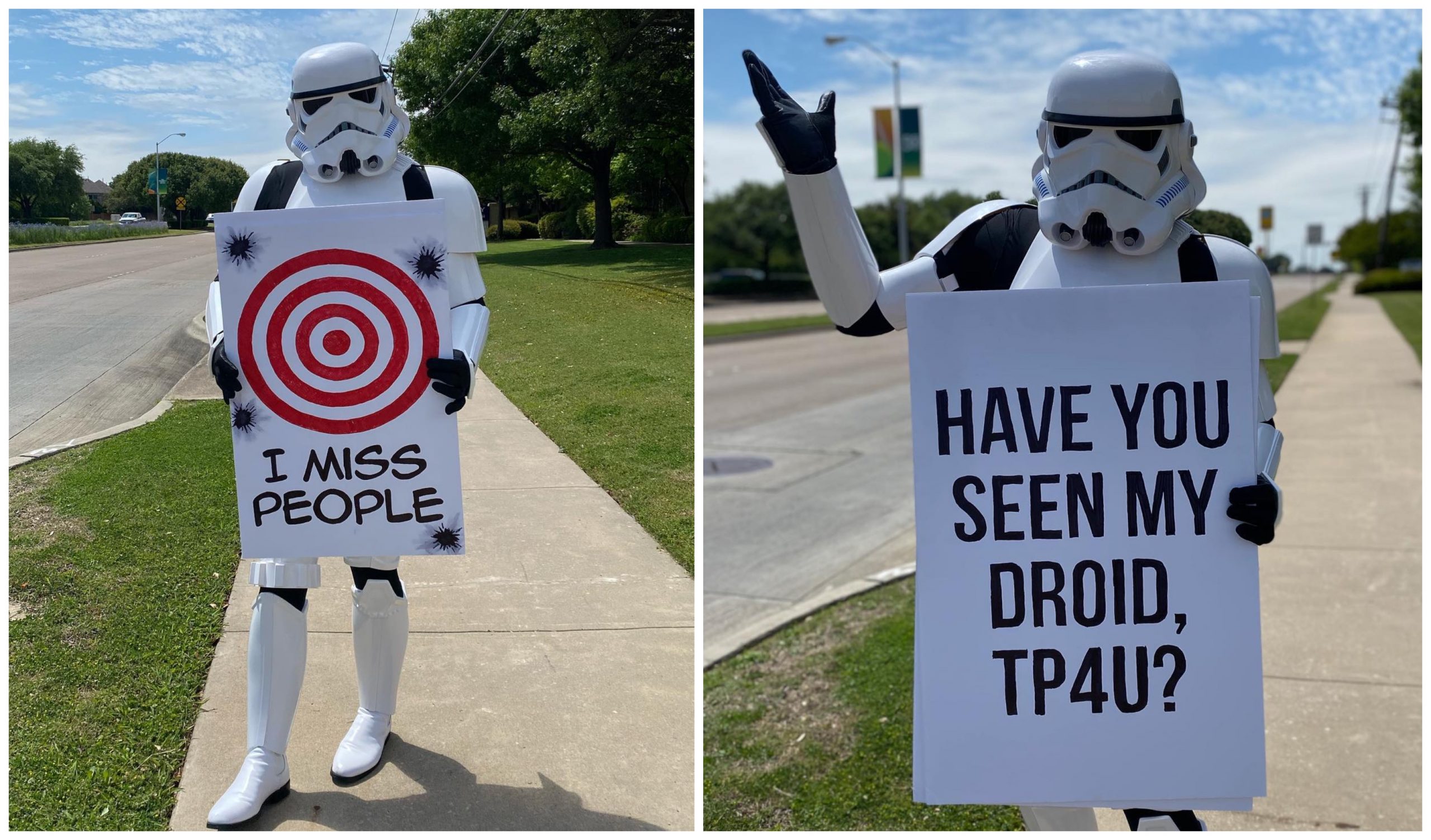 Star Wars Stormtrooper Raises Spirits Amid Global Pandemic