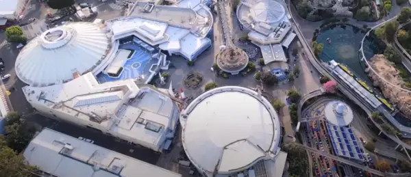 See an Empty Disneyland From the Sky