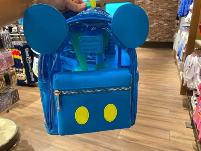 Clear Blue Mickey Loungefly Bag From Neon Summer Fun Collection
