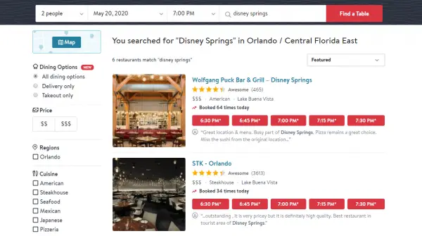 List of the restaurants opening in Disney Springs on May 20th