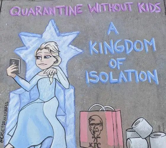 Local Orlando Sidewalk Artist Shares More Disney Magic with Her Neighbors