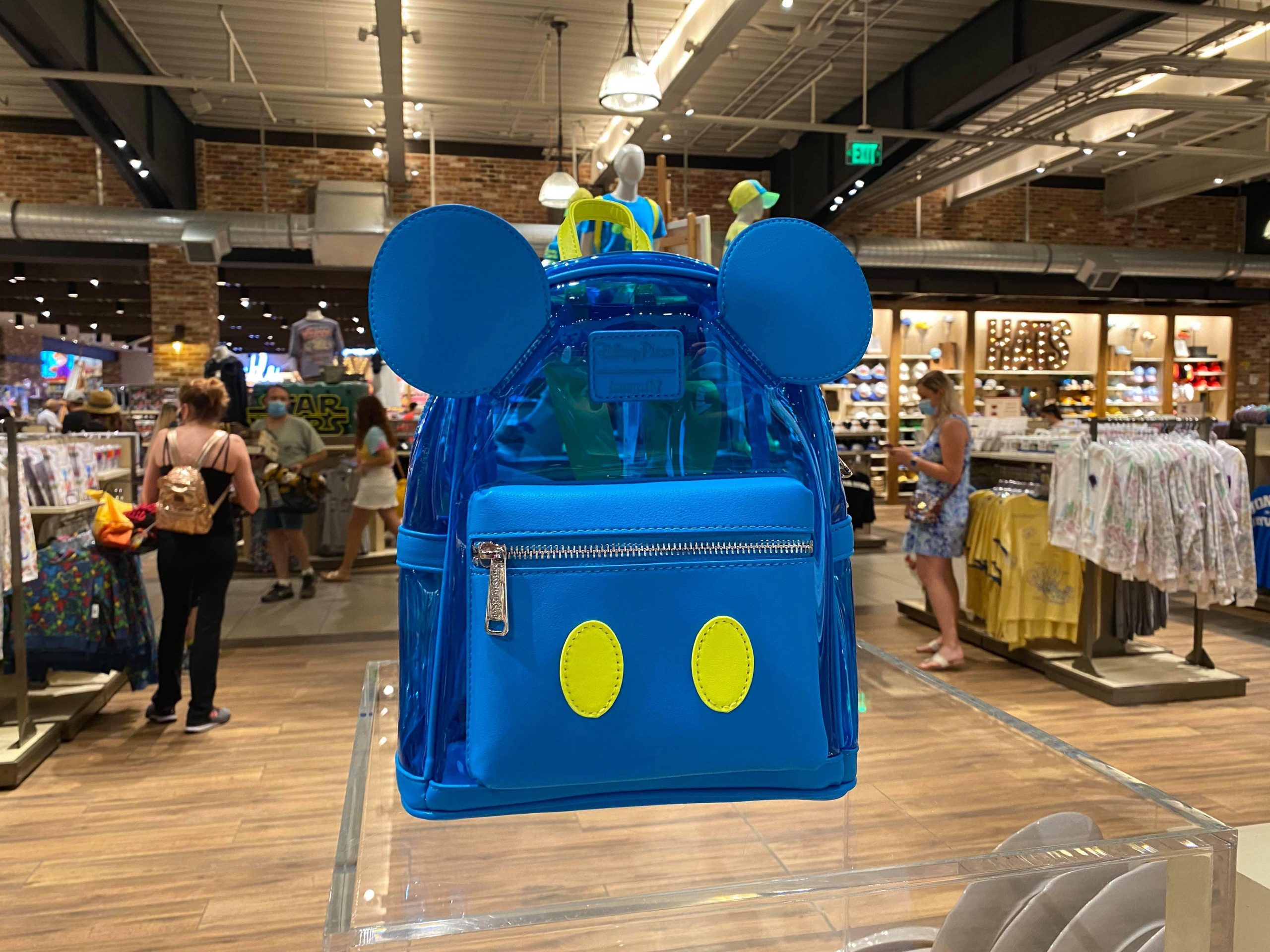 Clear Blue Mickey Loungefly Bag From Neon Summer Fun Collection
