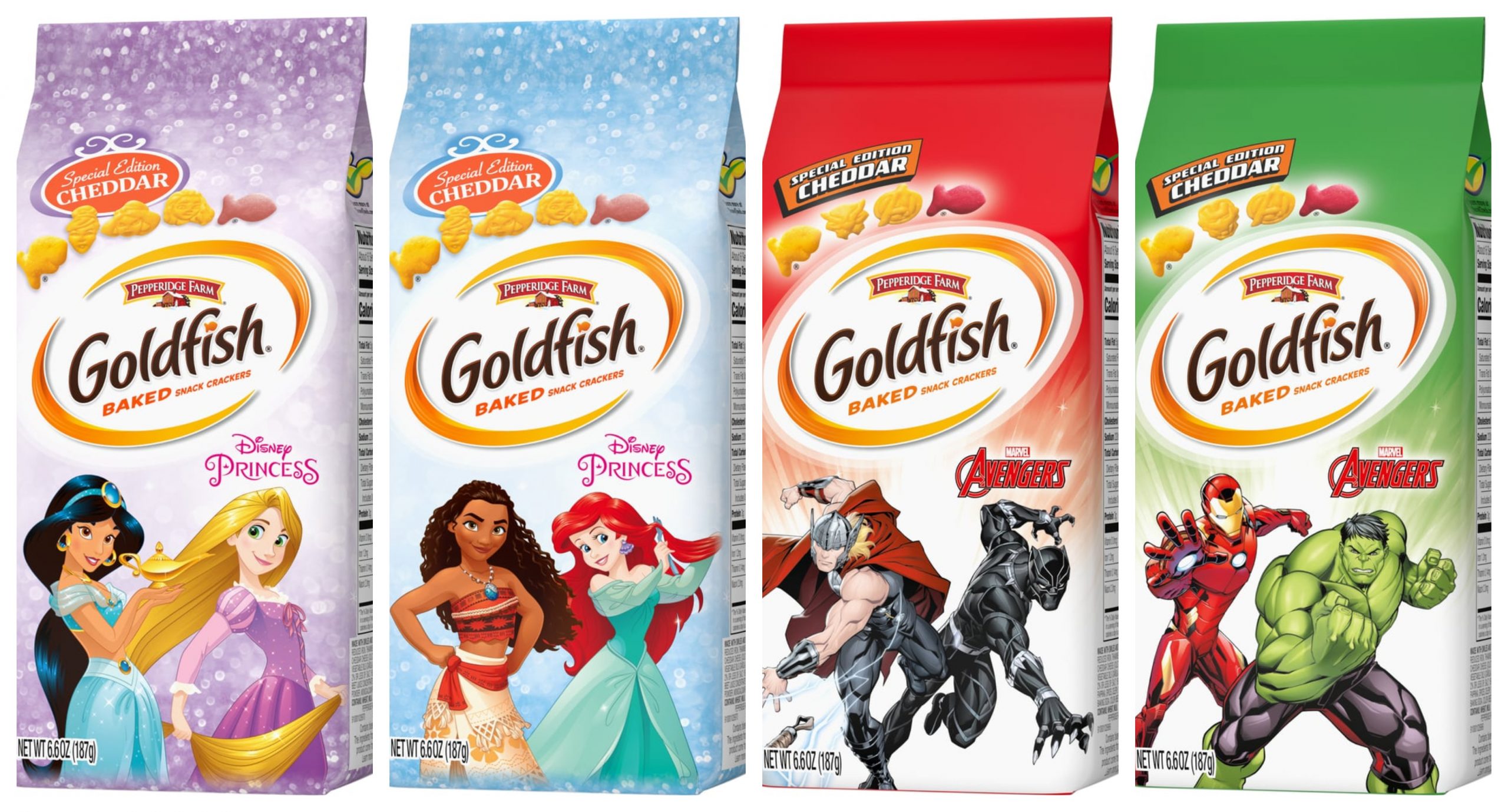 Pepperidge Farms is Releasing New Disney Princess & Marvel Goldfish