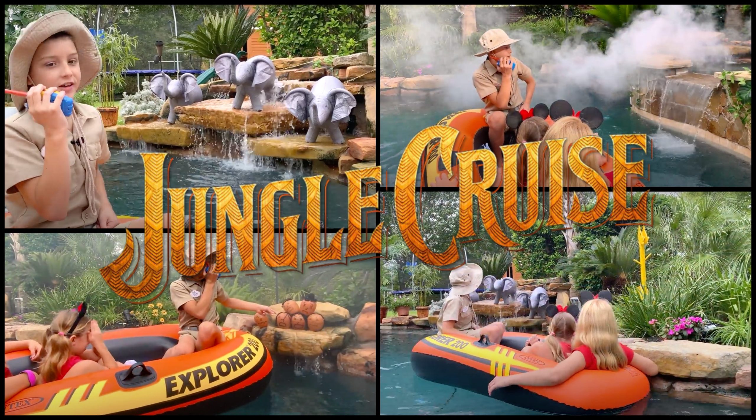 Disney Fans Magically Transform their Pool into the Jungle Cruise from the Disney Parks