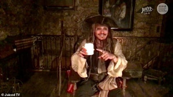 Johnny Depp Dresses Up as Captain Jack Sparrow for the First Time in Two Years
