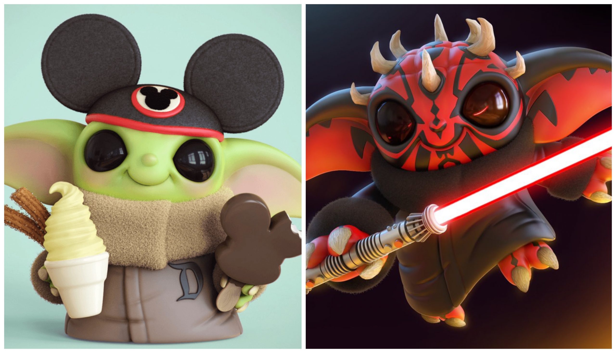 Artist Re-Creates Star Wars and Disney Animated Characters With a Twist