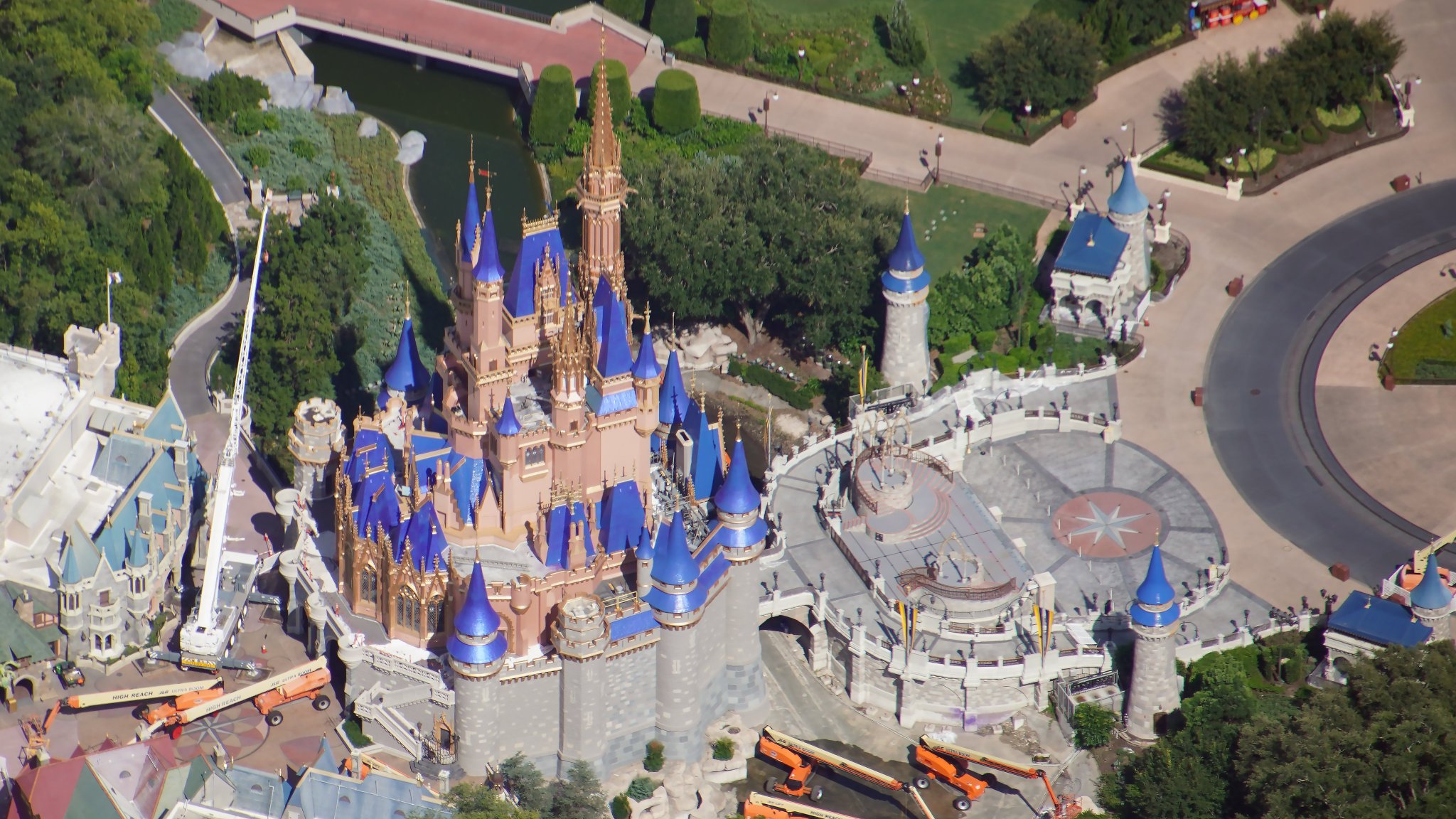 New paint job at Cinderella Castle is almost complete