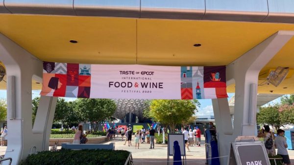 Epcot Main Entrance is beautiful as ever for reopening