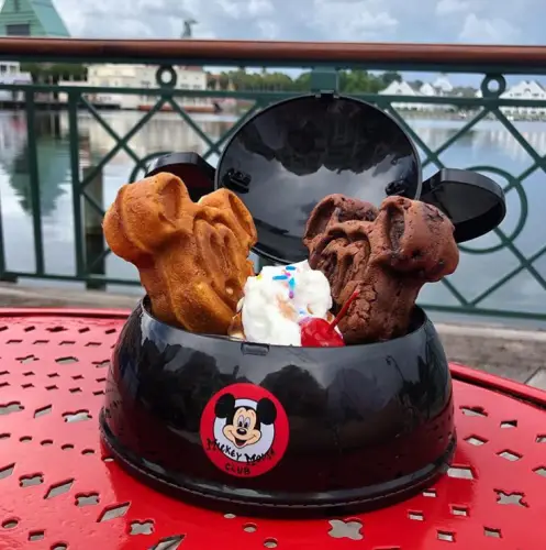 New Mickey Waffle Ice Cream Sundae Debuts at Walt Disney World