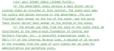 Could a Disney World Vanity License Plate be coming to Florida?