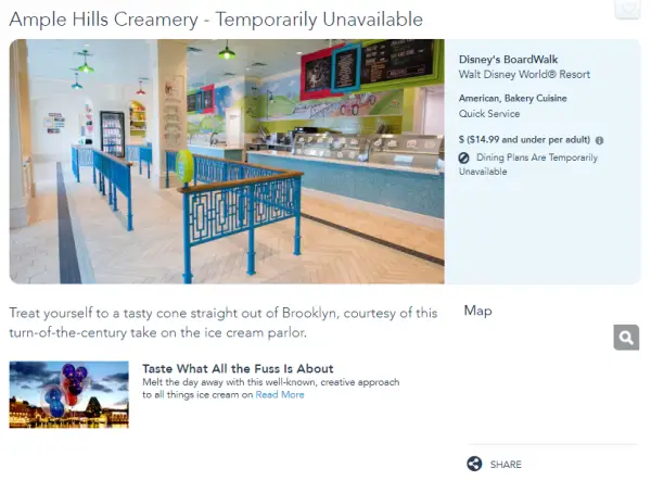 Ample Hills Creamery at Disney’s World has closed for good